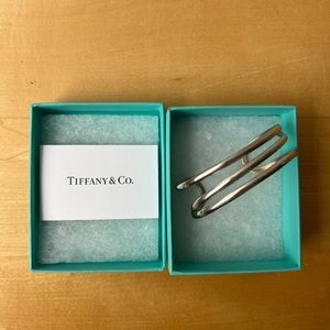 Tiffany & Co. Sterling Silver 925 Diagonal Cuff Bracelet